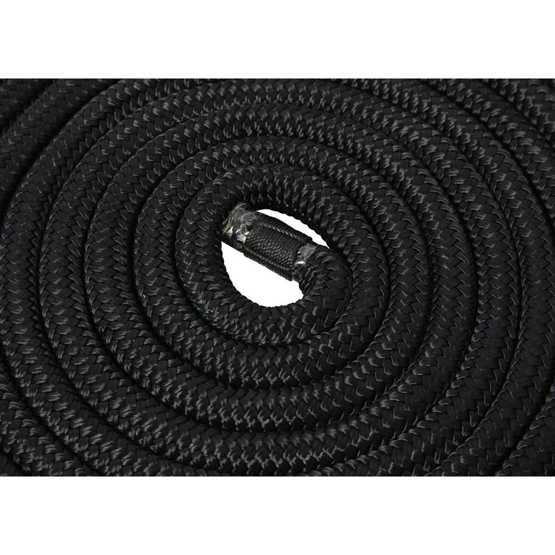 NovelBee 2 Pack of 3/4â€œx 25â€™ Double Braid Nylon Dockline,Mooring Rope Dock Line with Spliced Soft Eye (Black) - Image 2
